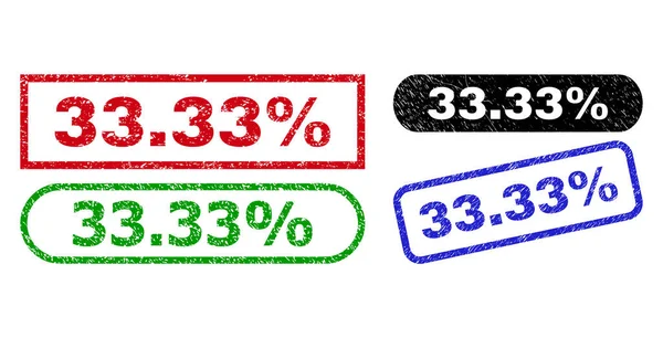 Selos retangulares de 33,33% com textura riscada —  Vetores de Stock