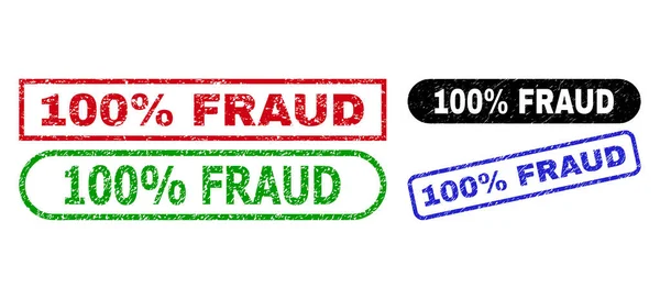 100 відсотків прямокутників FRAUD використовуючи поверхню — стоковий вектор