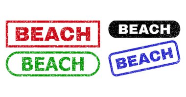 BEACH Dikdörtgen Damgaları Kirli Yüzey Kullanılıyor