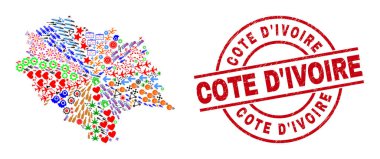 Desenli Mühür ve Himachal Pradesh Devlet Haritası Mozaiği