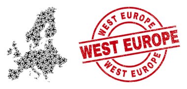 Batı Avrupa Grunge Rozeti ve Avrupa Birliği Hava Kuvvetleri Kolajı