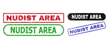 NUDIST AREA Dikdörtgen Damgaları Aşınmış Biçim Kullanılıyor