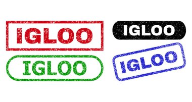 Aşınmış desenli IGLOO Dikdörtgen Mühürleri