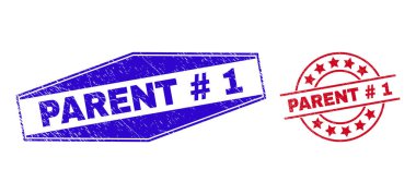 Ebeveyn etiketi 1 Çember ve Altıgen Şekillerde Aşınmış Damgalar