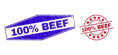 Çember ve Altıgen Şekillerdeki Kirli Rozetler