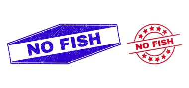 Çember ve Altıgen Biçimlerde Balık Kirli Mühürlere Hayır