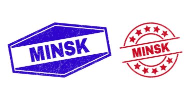 Yuvarlak ve Altıgen Biçimli MINSK desenli Pullar