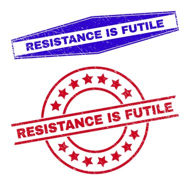 RESTANSA FUTILE Grunge Çember ve Altıgen Biçimli Mührü