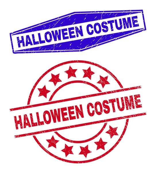 HALLOWEEN COSTUME Unclean Watermarks in Circle and Hexagon Forms — Stockvektor