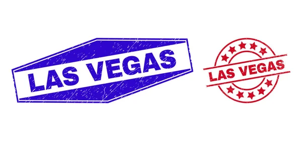 LAS VEGAS Rubber Seals in Round and Hexagon Shapes — стоковый вектор