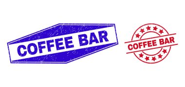 Çember ve Altıgen Şekillerinde Kahve Yapılandırılmış Pullar