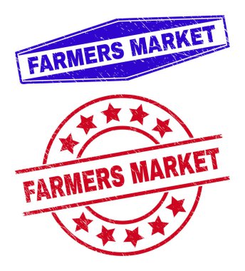 FARMERS MARKET Lastik Mühür Çember ve Altıgen Formlar