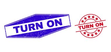 Çemberde ve Altıgen Şekilde Grunged Pulları Döndür