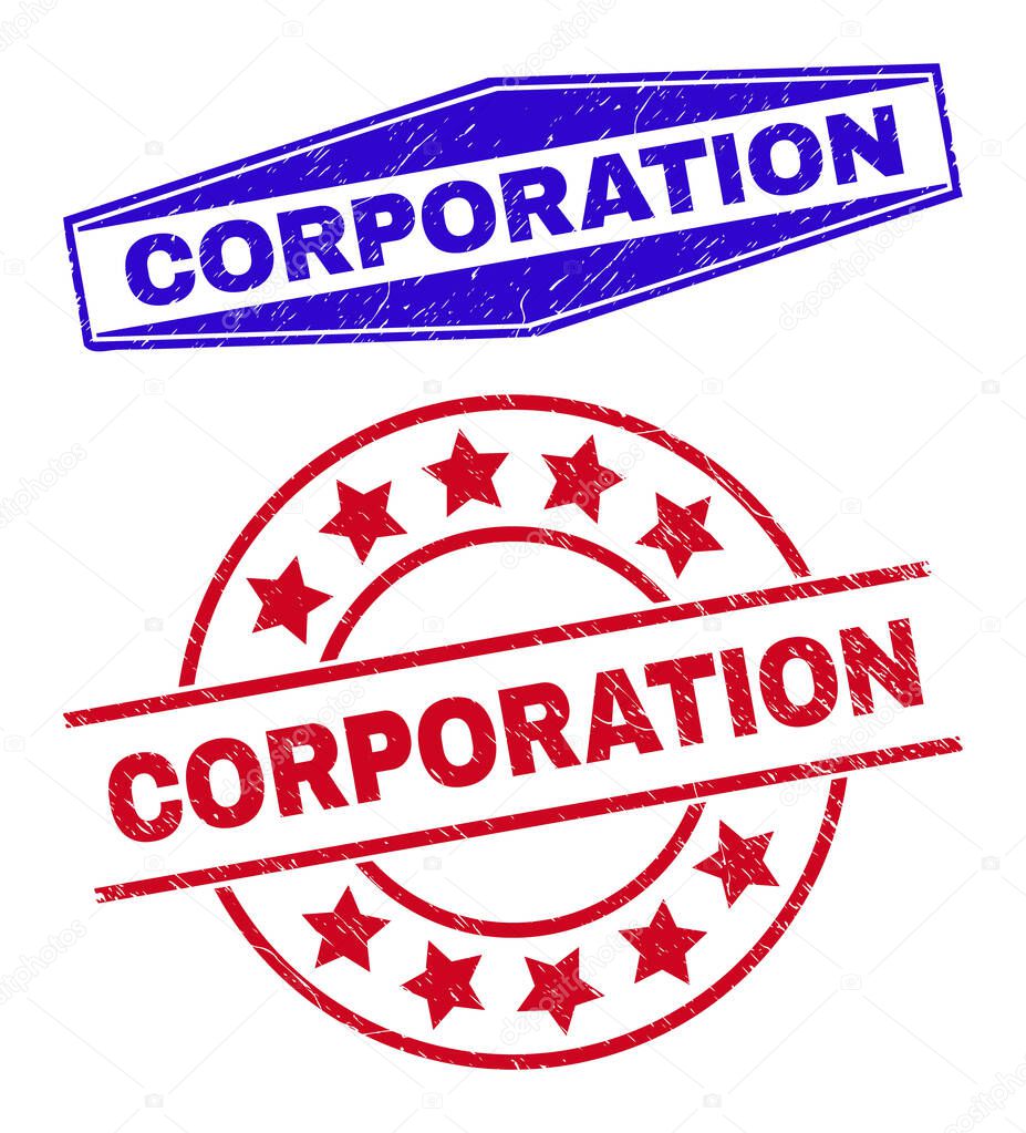CORPORATION Textured Badges in Round and Hexagon Forms