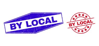LOCAL Grunge Çember ve Altıgen Biçimli Mühürler