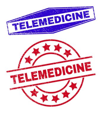 Yuvarlak ve Altıgen Biçimlerde TELEMEDICINE Tehlike Damgaları