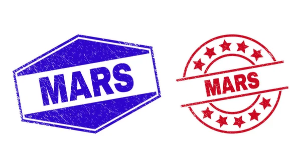 MARS Corroded Stamp Seals in Round and Hexagon Forms