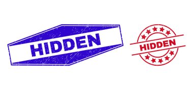 HIDDEN Distress Watermarks in Round and Hexagon Shapes