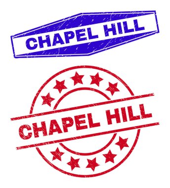 CHAPEL HILL Rubber Stamps in Round and Hexagon Forms