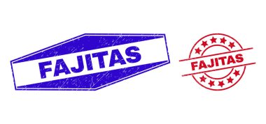 FAJITAS Çember ve Altıgen Biçimlerde Aşınmış Rozetler