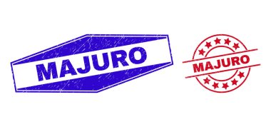 MAJURO Grunge Çember ve Altıgen Şekilleri Damgaladı