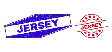 JERSEY Çember ve Altıgen Biçimli Kirli Mühürler