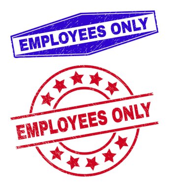 EMPLOYEES Çember ve altıgen biçiminde paslanmış mühürler