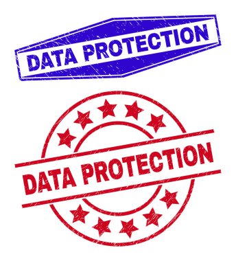 DATA PROTECTION Grunge Pulları Yuvarlak ve Altıgen Biçimlerinde