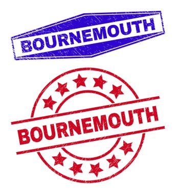 BOURNEMOUTH desenli Yuvarlak ve Altıgen şekilli mühürler
