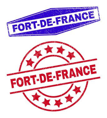 Fort-de-FRANCE Yuvarlak ve Altıgen Şekillerde Aşındırılmış Rozetler