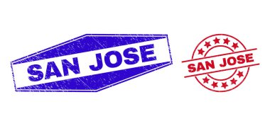 SAN JOSE Yuvarlak ve Altıgen Biçimli Damgaları Homurdandı