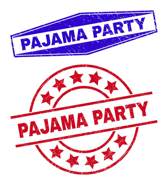 PAJAMA PARTY Corroded Watermarks in Round and Hexagonal Shapes