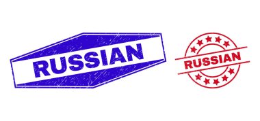 RUSSIAN Çember ve Altıgen Biçimlerinde Damgalar Çizdi