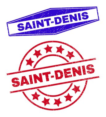 SAINT-DENIS Kirli Mühür Çember ve Altıgen Biçimler