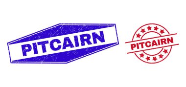 PITCAIRN Yuvarlak ve Altıgen Şekillerde Aşınmış Rozetler