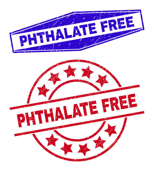 PHTHALATE FREE Distress Badges in Circle and Hexagon Shapes