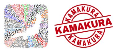 Kamakura Mührü ve Honshu Adası Harita Deliği Mozaiği