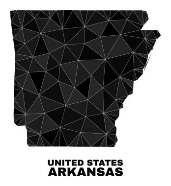 Vector Polygonal Arkansas State Map
