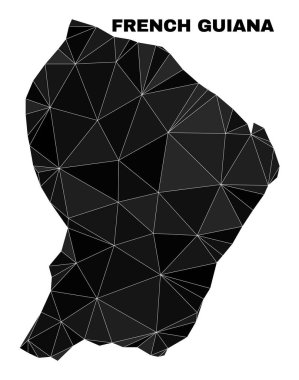 Vector Polygonal French Guiana Map