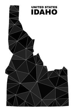 Vector Triangle Filled Idaho State Map