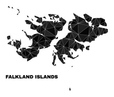 Vector Polygonal Falkland Islands Map