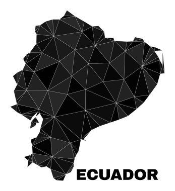 Vector Polygonal Ecuador Map