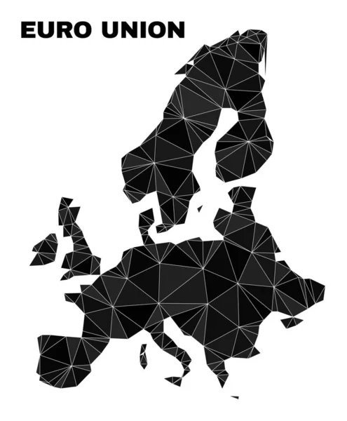 Carte vectorielle de l'Union Euro Polygonale — Image vectorielle