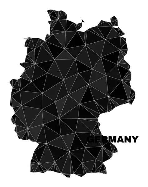 Vector Polygonal Németország Térkép — Stock Vector