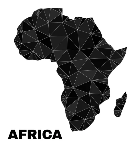 Mapa poligonal vectorial de África — Vector de stock