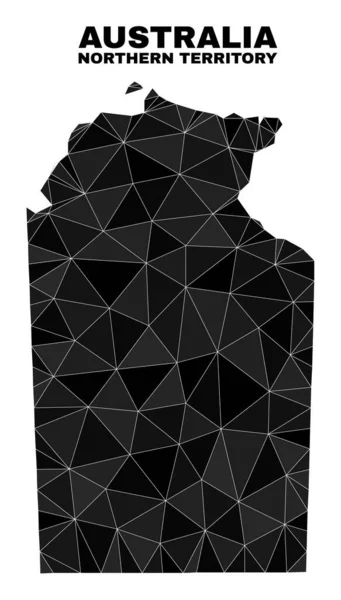 Vector Polygonal Australian Northern Territory Map — Stok Vektör