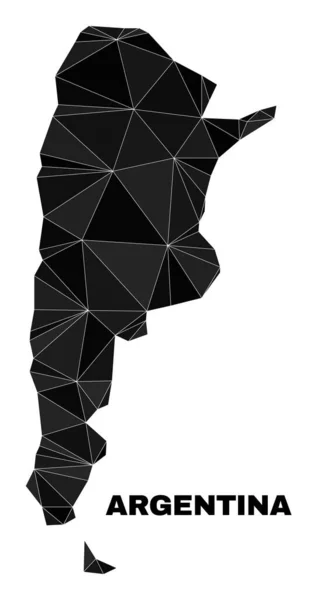 Mapa de Vector Polygonal Argentina — Vetor de Stock