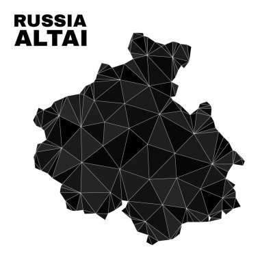 Vector Lowpoly Altai Republic Map