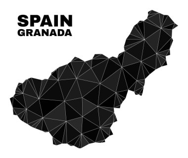 Vector Lowpoly Granada Province Map