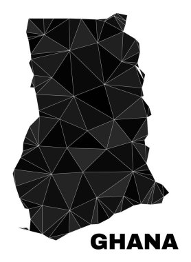 Vector Lowpoly Ghana Map